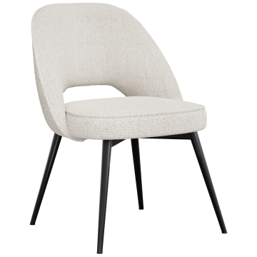 Sophie | Krzesło hotelowe | Kremowy | Materiał Teddy