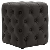 CUBO | Bistro Sitzwürfel | Braun | Leder | Chesterfield