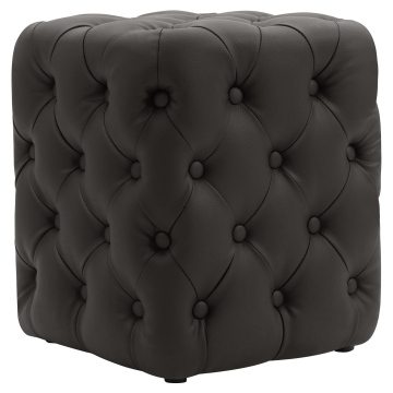 CUBO | Bistro Sitzwürfel | Braun | Leder | Chesterfield