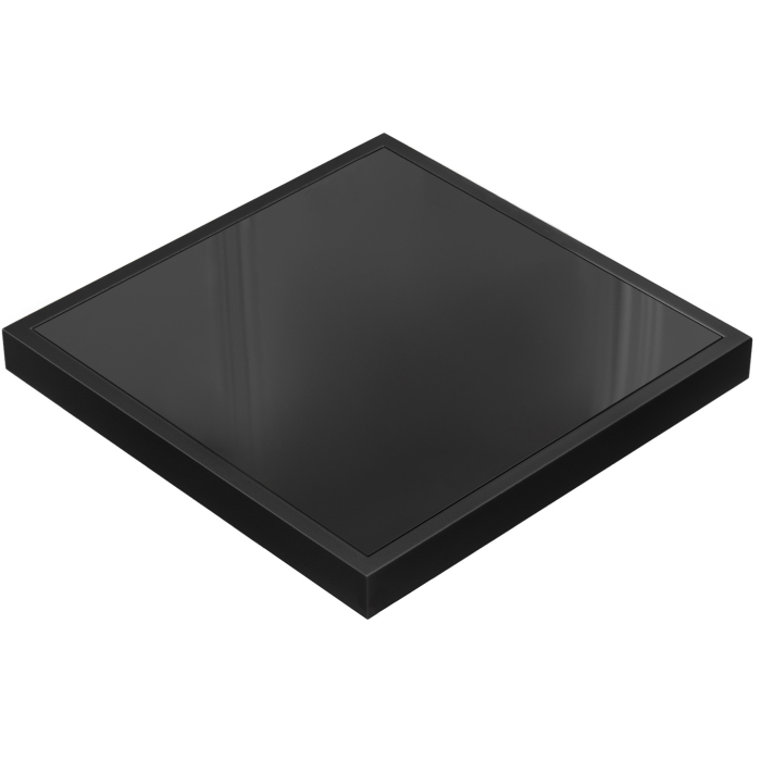 AB | Gastro Glas Tischplatte | Schwarz | Metall Rand | QuadratischAB | Gastro Glas Tischplatte | B:T 80 x 80 cm | Schwarz | Schwarzer Metall Rand | Quadratisch