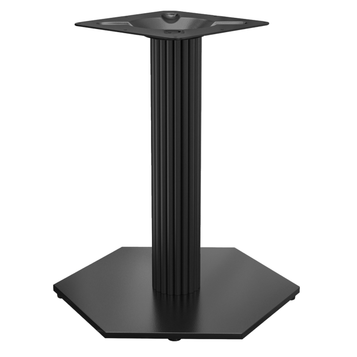 AGON | Bistro-pöytäjalka | Musta | Korkeus: 72 cm | Pilarin halkaisija: Ø 9,5 cm | Jalan halkaisija: Ø 50 cm