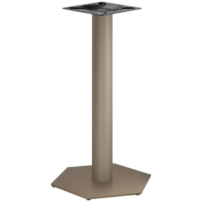 AGON | Bistro ståbordstel | Taupe | Højde: 105 cm | Søjle: Ø 7,6 cm | Fod: Ø 50 cm