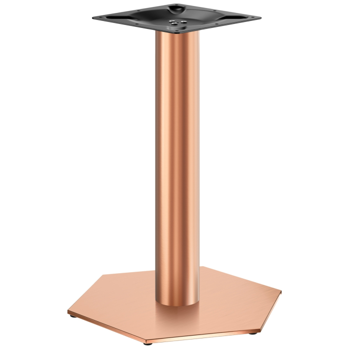 AGON | Bistro Tischgestell | Kupfer | Höhe: 72 cm | Säule: Ø 7,6 cm | Fuß: Ø 50 cm
