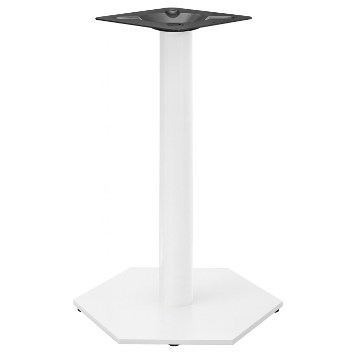 AGON | Soporte para mesa de comedor estilo bistró | Blanco | Altura: 105 cm | Columna: Diámetro 9,5 cm | Base: Diámetro 50 cm