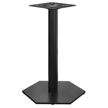 AGON | Bistro Stół z nogami | Czarny | Wysokość: 105 cm | Kolumna: Ø 7,6 cm | Podstawa: Ø 50 cm