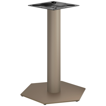 AGON | Bistro bordställning | Taupe | Höjd: 72 cm | Pelare: Ø 7,6 cm | Fot: Ø 50 cm