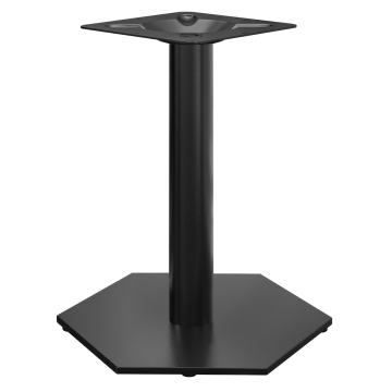AGON | Stolik bistro | Czarny | Wysokość: 72 cm | Kolumna: Ø 7,6 cm | Podstawa: Ø 50 cm