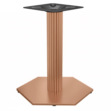 AGON | Stół bistro | Miedź | Wysokość: 72 cm | Kolumna: Ø 9,5 cm | Podstawa: Ø 50 cm