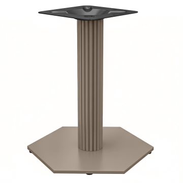 AGON | Bistro Tischgestell | Taupe | Höhe: 72 cm | Säule: Ø 9,5 cm | Fuß: Ø 50 cm