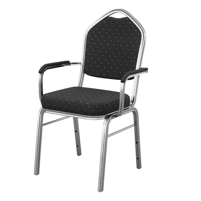 ALEXA | Banquet Stoel | Zwart | Stof | Stapelbaar