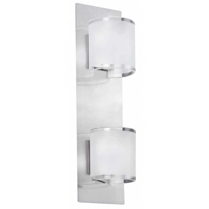 Lampada da parete in vetro Argento 2x40W | G9 | IP20 | 230V
