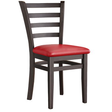 ALESSANDRO | Restaurant Houten Stoel | Rood | Leer