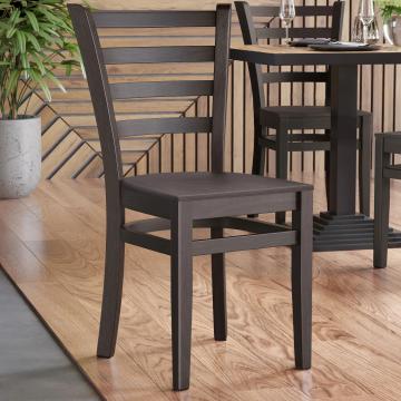 ALESSANDRO | Silla de madera para restaurante | Wenge | Madera