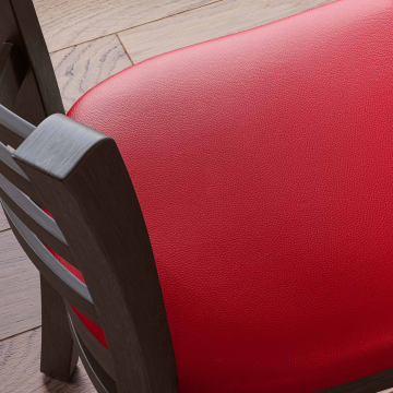 ALESSANDRO | Chaise de restaurant | Rouge | Cuir