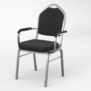 ALEXA | Banquet Stoel | Zwart | Stof | Stapelbaar