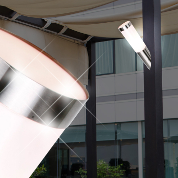 ALICE Torcia da parete per esterni in acciaio inox 1x40W E27 Moderna IP44 A++ a E