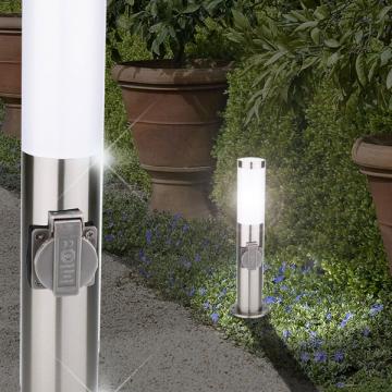 ALICE Lampe de socle 450mm | 2x compartiment | Acier inoxydable 1xE27 60W