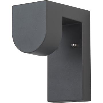 NELLY LED utendørs vegglampe Antrasitt 7W Moderne 8x16cm IP44 A++ Rund 3000K 700lm 5000h