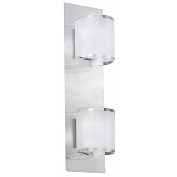 Lampada da parete in vetro Argento 2x40W | G9 | IP20 | 230V