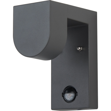 NELLY LED Applique murale d'extérieur à détecteur de mouvement Antrhazit 7W Moderne 8x16cm IP44 A++ Ronde 3000K 700lm 5000h