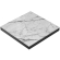 ALEESHA STEEL | Gastro utendørs bordplate | Glass | B x T : 70 x 70 x 3,4 cm | Hvit marmor