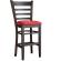 ALESSANDRO | Gastro Barhocker | Leder | Holz | Rot | mit Lehne