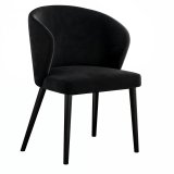 Amanda | Chaise de bistro | Velours | Noir
