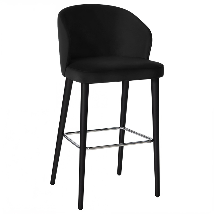 Amanda | Gastro Barstol | Fløyel | Svart