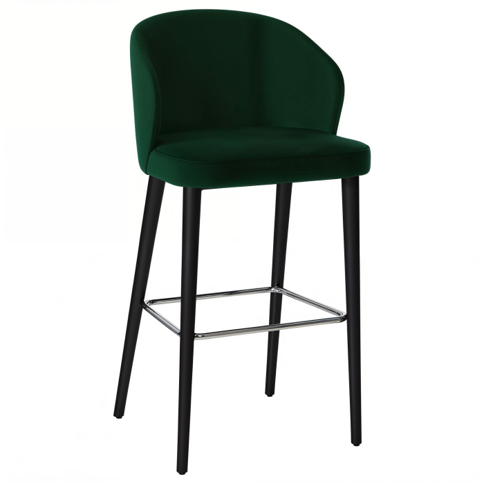 Amanda | Taburete de bar gastro | Terciopelo | Verde