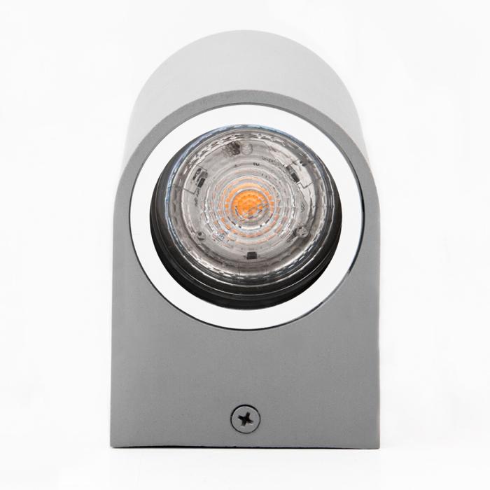 AMELIA Applique da esterno Argento Alu Moderno Faretto Up & Down 35W GU10 8cm IP44