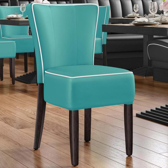 AMERICAN | Dinerstuhl | Türkis | Leder AMERICAN | Dinerstuhl | Türkis | Leder