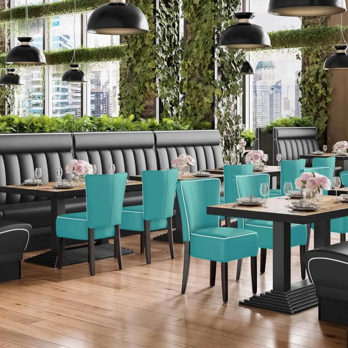 AMERICAN | Dinerstuhl | Türkis | Leder AMERICAN | Dinerstuhl | Türkis | Leder