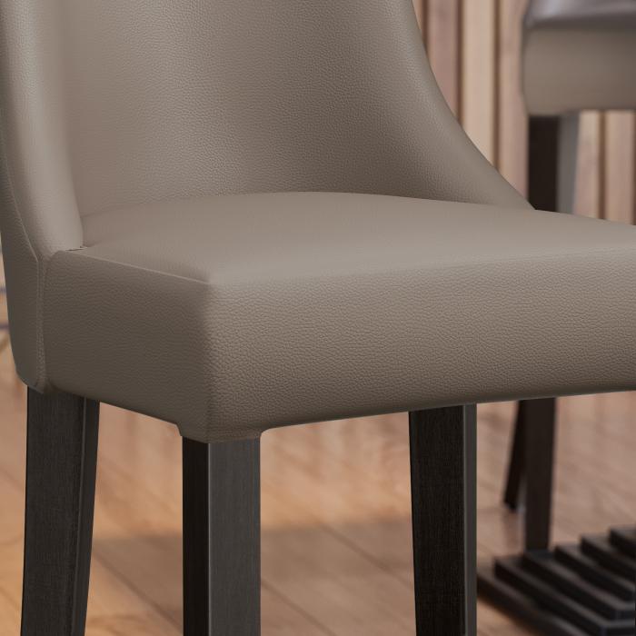 AMY | Barstol för restaurang | Läder | Trä | Taupe/Grå/Brun | Med ryggstöd AMY | Barstol för restaurang | Läder | Trä | Taupe/Grå/Brun | Med ryggstöd