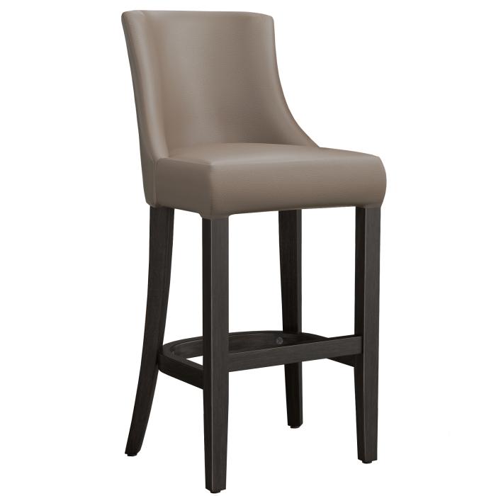 AMY | Barstol för restaurang | Läder | Trä | Taupe/Grå/Brun | Med ryggstöd AMY | Barstol för restaurang | Läder | Trä | Taupe/Grå/Brun | Med ryggstöd
