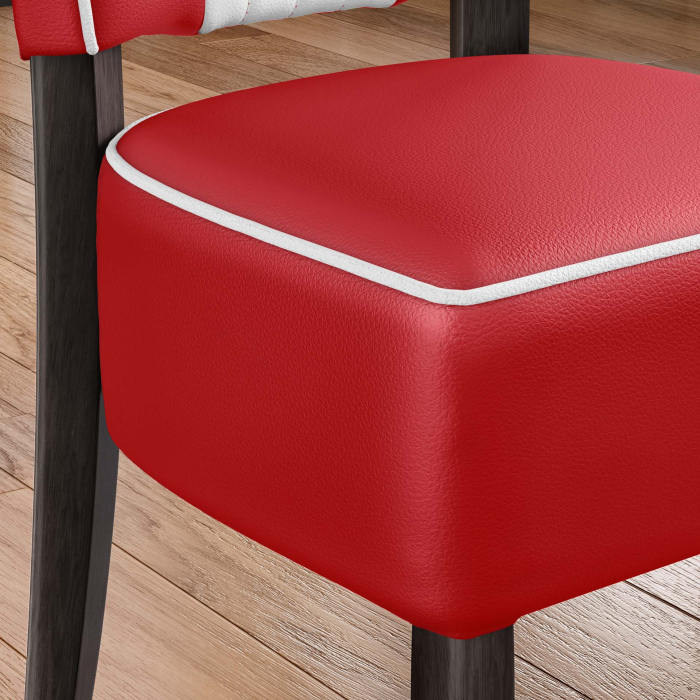 AMERICAN 2 | Silla de comedor | Rojo | Cuero