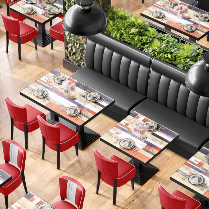 AMERICAN 2 | Silla de comedor | Rojo | Cuero