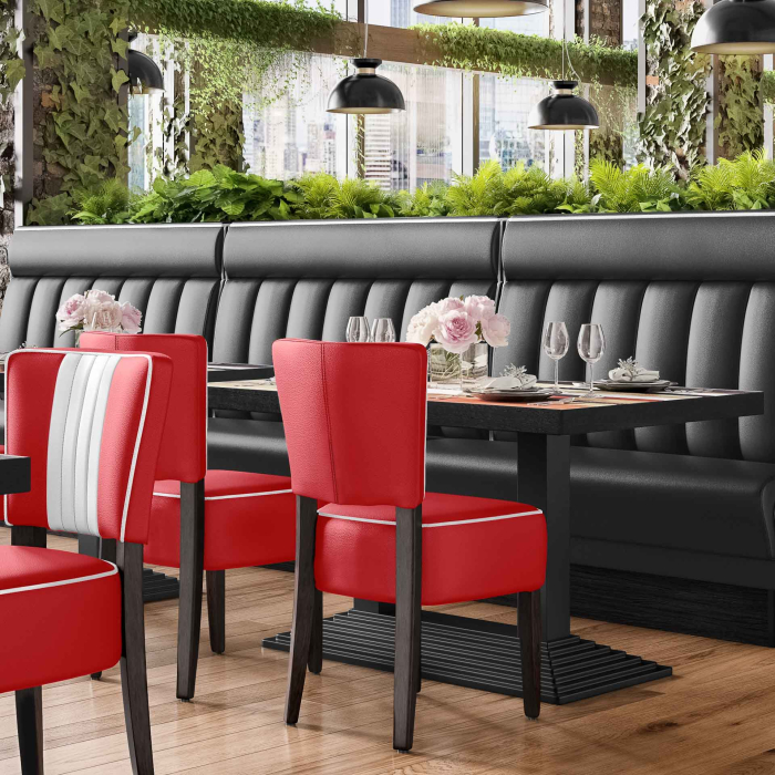 AMERICAN 2 | Silla de comedor | Rojo | Cuero