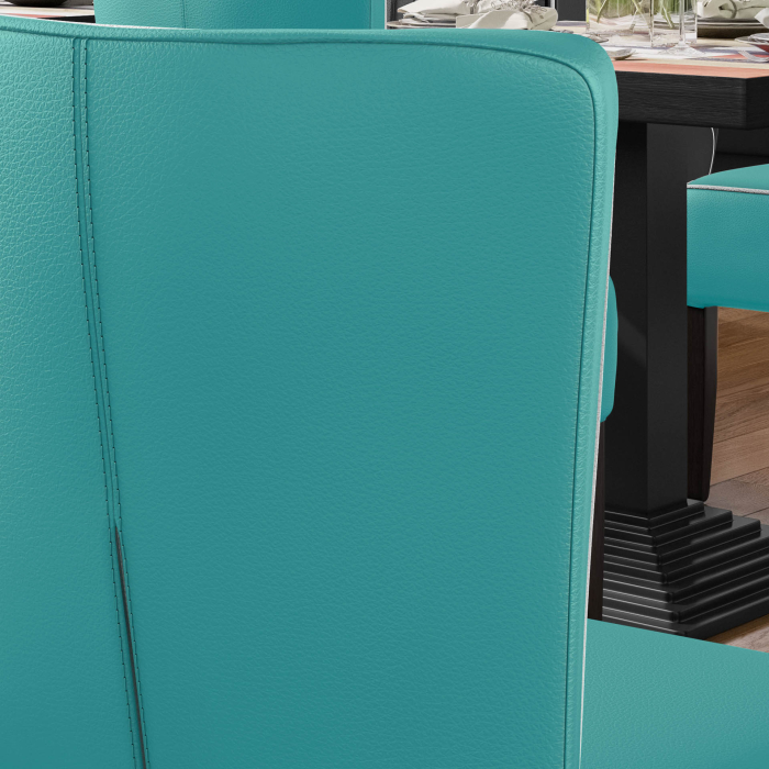 AMERICAN 2 | Silla de comedor | Turquesa | Cuero AMERICAN 2 | Silla de comedor | Turquesa | Cuero