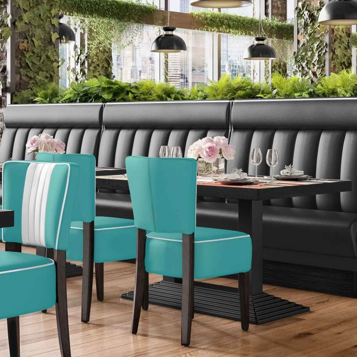 AMERICAN 2 | Silla de comedor | Turquesa | Cuero AMERICAN 2 | Silla de comedor | Turquesa | Cuero