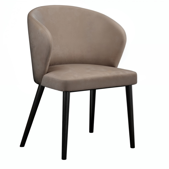 Amanda | Bistro Stuhl | Leder | Taupe