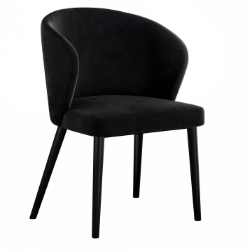 Amanda | Bistro Chair | Velvet | Black
