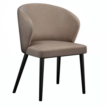 Amanda | Bistro Stol | Läder | Taupe