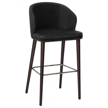 Amanda | Gastro Barstoel | Leder | Zwart
