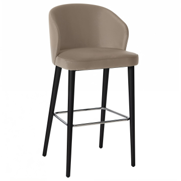 Amanda | Gastro Barstoel | Vilt | Taupe