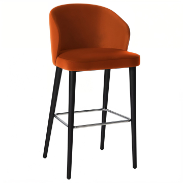 Amanda | Gastro Barstol | Samt | Orange