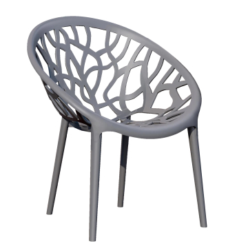 AMAZONAS | Design Kunststof Stoel | Grijs | Plastic | Stapelbaar