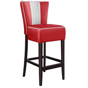 AMERICAN 1 | Barhocker | Rot | Leder