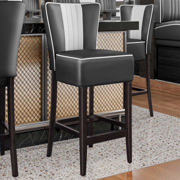 AMERICAN 1 | Diner Barstoel | Zwart | Leer