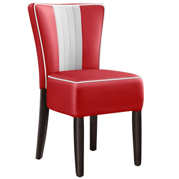 AMERICAN 1 | Dinerstuhl | Rot | Leder