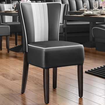 AMERICAN 1 | Sedia diner | Nero | Pelle